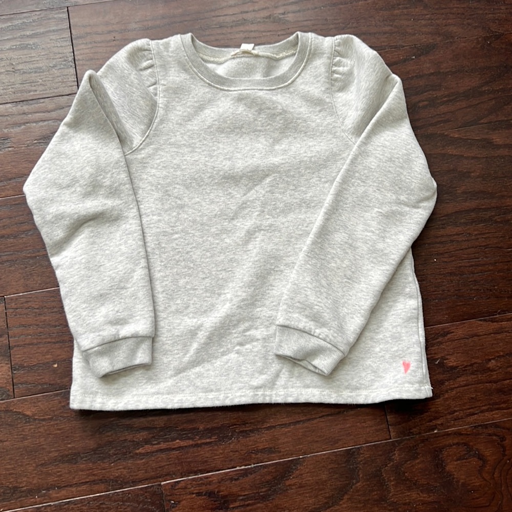 Girls size large light grey Jcrew sweat shirt